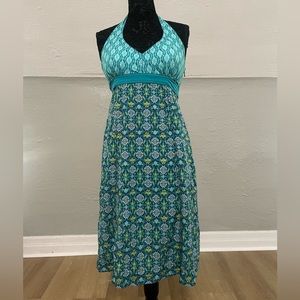 Athleta Pack Everywhere Halter Dress Size 8 Aqua - Multicolor